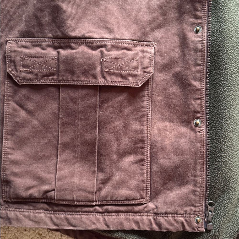 Men's North River Brown Utility Vest - fleece lined sz XXL - Picture 2 of 10